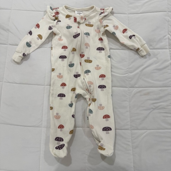 Gerber Modern Moments Colorful Mushrooms one Piece Sleeper - Picture 1 of 8